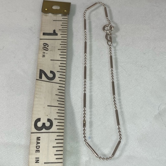 14K WHITE GOLD bracelet VINTAGE Made in Italy REAL GOLD - Picture 8 of 12